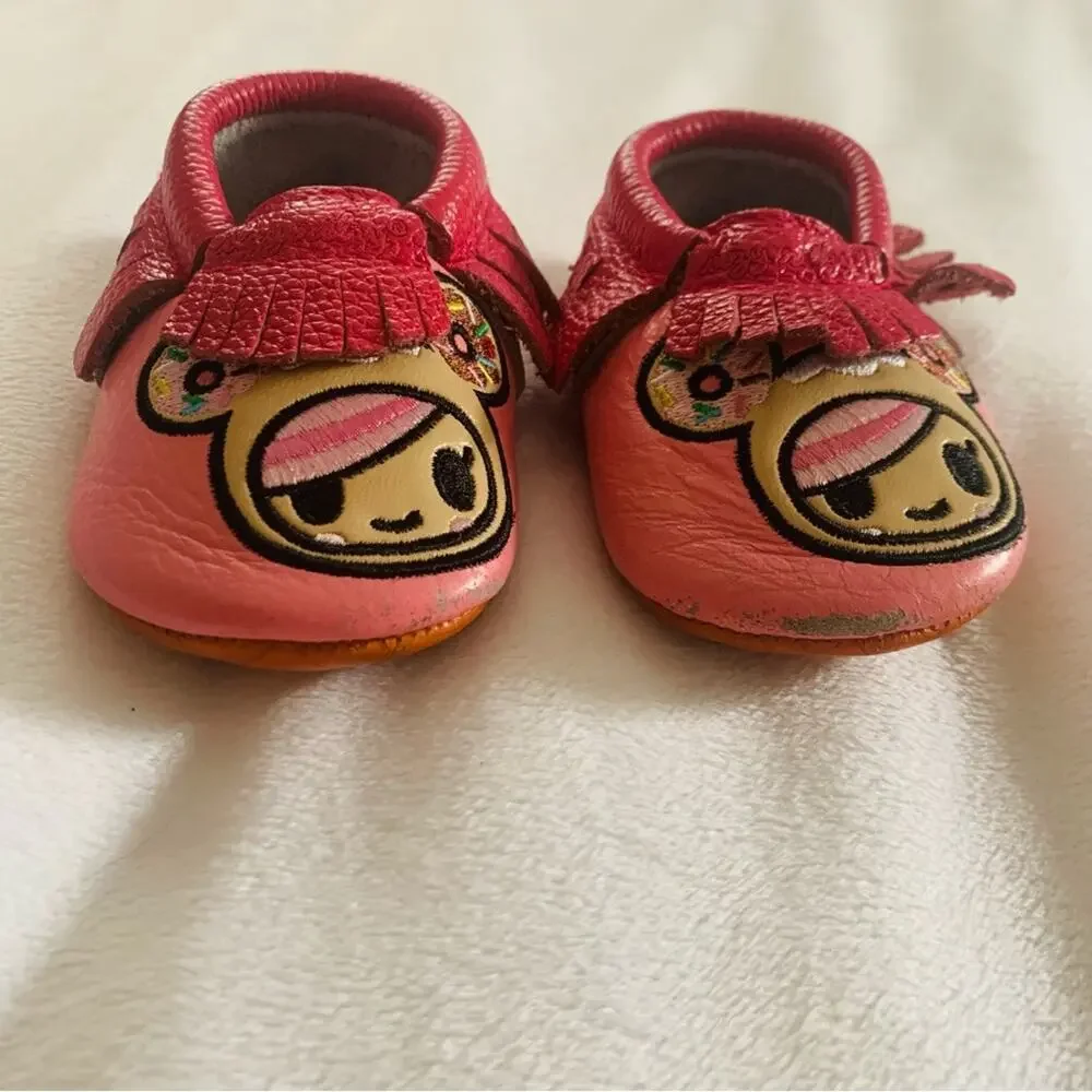 Tokidoki Itzy Ritzy Pink Embroidered Moccasins